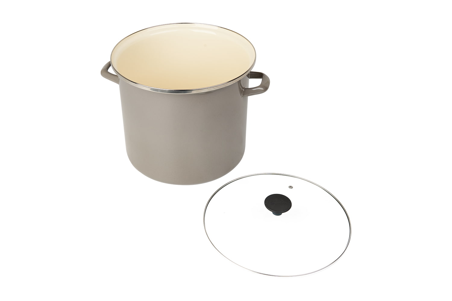 28 Kökskärl Emaljerad stålgryta med handtag och lock, XL stor, Specialty Nonstick