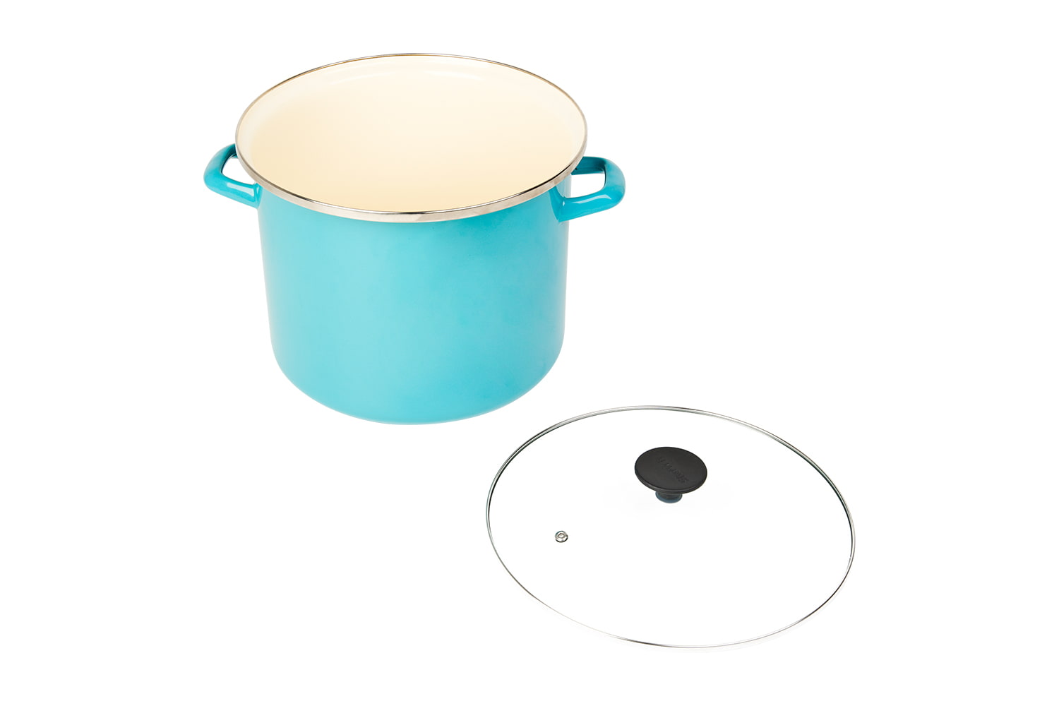 12qt/26cm Kökskärl Emaljerad stålgryta med handtag och lock, XL stor, Specialty Nonstick